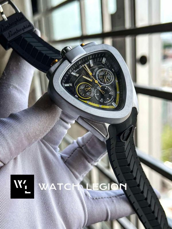 LAMBORGHINI BLACK BELT YELLOW DIAL