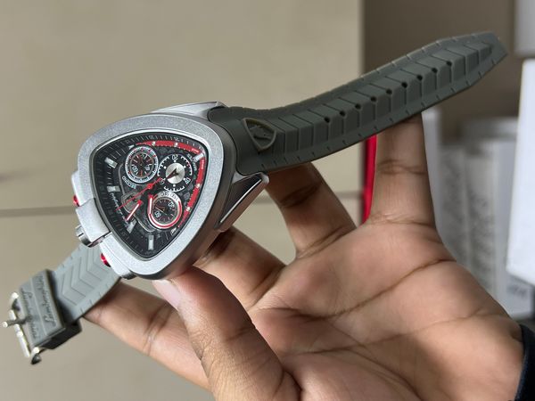 LAMBORGHINI GREY BELT RED DIAL