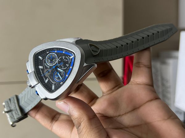 LAMBORGHINI GREY BELT BLUE DIAL
