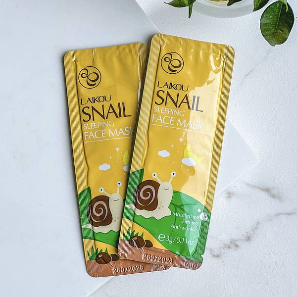 LAIKOU 3g Snail Sleeping Facial Mask – Moisturizing & Brightening Collagen Face Mask