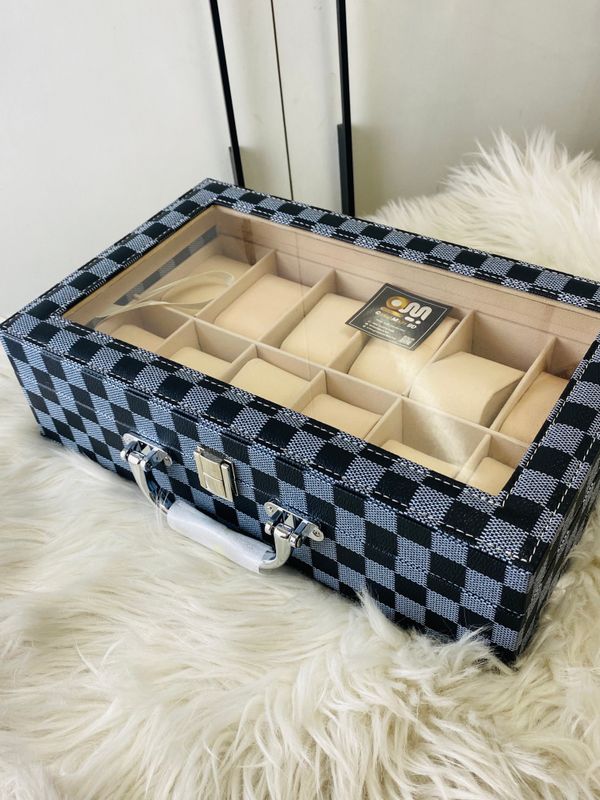 LUXURY BLUE CHEESE DESIGN || 12 SLOT WATCH BOX