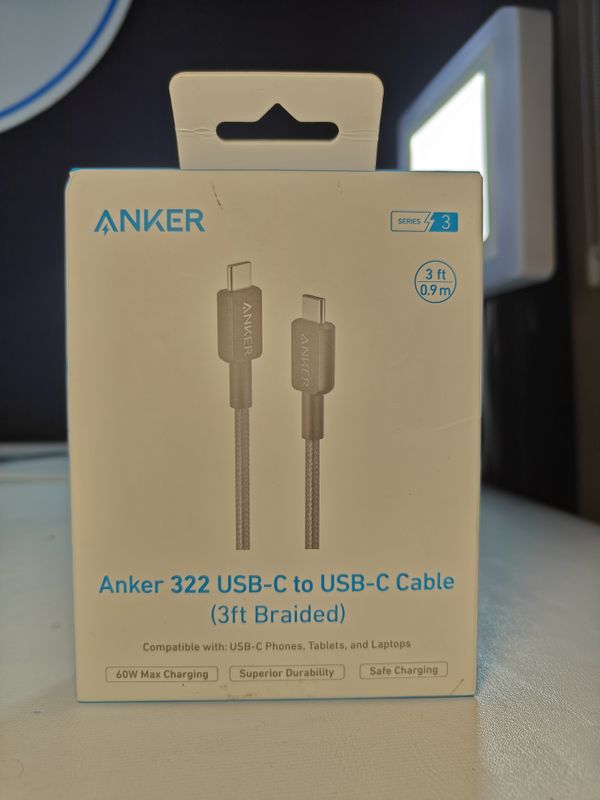 Anker 322 3ft Nylon Braided USB-C to USB-C Data Cable