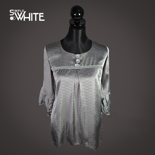 Silver Lining with Satin Silk Fabric