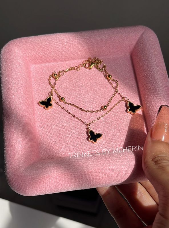 Double layer black butterfly