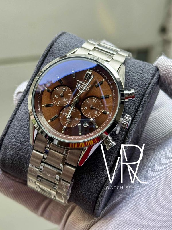 TAG HEUER 3 CHRONO BROWN DIAL
