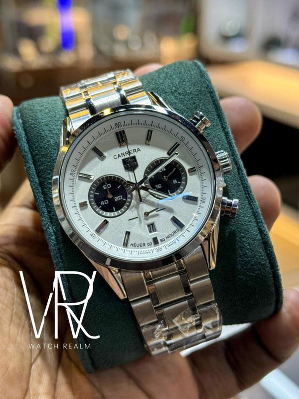 TAG HEUER 2 CHRONO WHITE DIAL