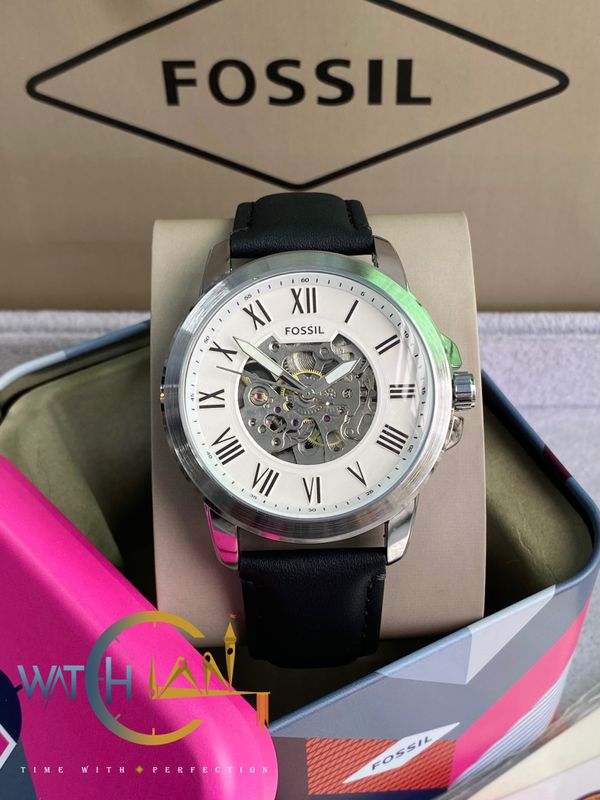 Fossil Grant Automatic Black Leather Men’s Watch