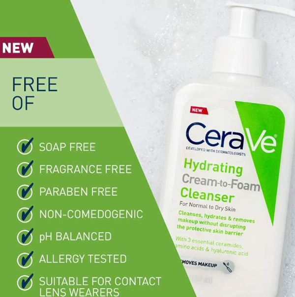 CeraVe Hydrating Facial Cleanser, 20ml - Image 3