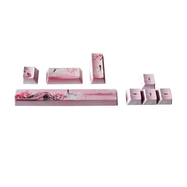 PBT 8pcs Set With Spacebar- cherry blossom