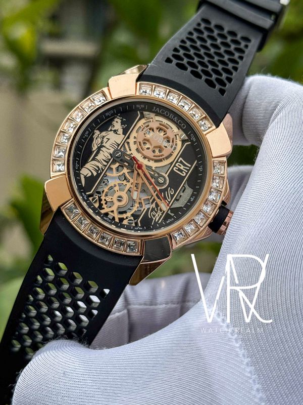 JACOB & CO CR7 STONE QUARTZ SWEEP ROSE GOLD