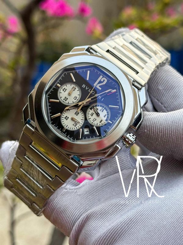 BVLGARI CHAIN BLACK PLAIN DIAL WHITE SUB