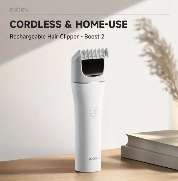 Enchen Boost 2 Hair Clipper – 2025 New Version (White) .