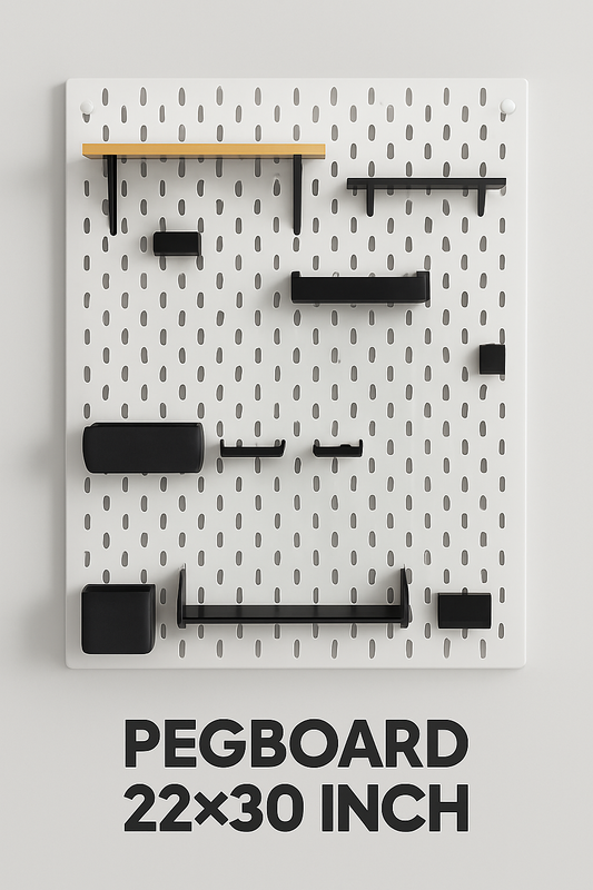 22×30 Square Inch Melamine PegBoard – Premium Wall Organizer