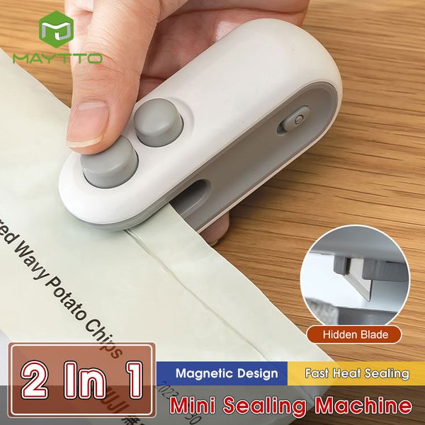 2 in 1 Rechargeable Mini Plastic Bag Sealing Machine