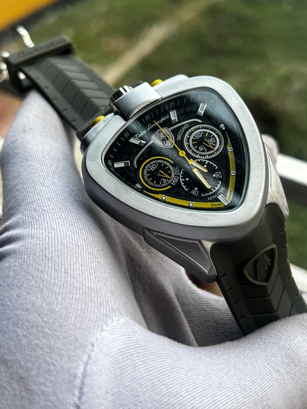 Lamborghini Yellow Dial Grey Belt AA