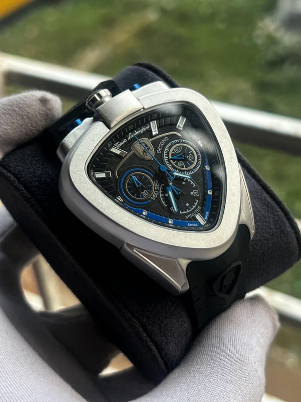 Lamborghini Blue Dial Black Belt AA