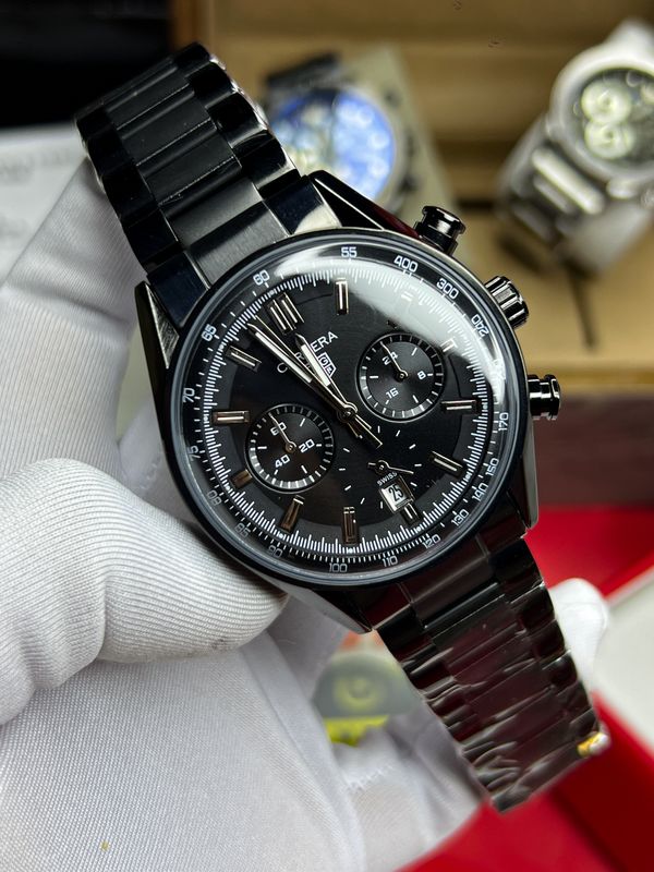 Tag Oval Chrono Chain Full Black