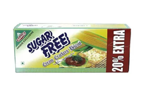 Haque Sugar Free Cream Crackers Biscuit 125 gm