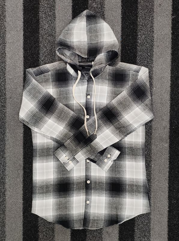 Premium Check hooded  shirt for winter 009