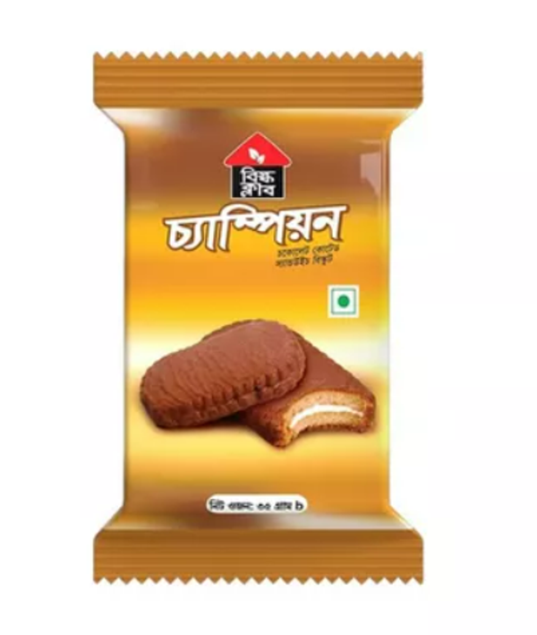 Champion Chocolate Coated Biscuit 35 gm