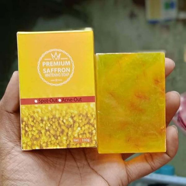 Premium saffron whitening soap