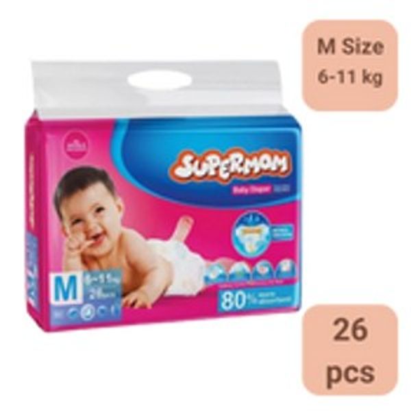 SUPERMOM Baby Diaper Belt (M 6-11kg) 26 pcs