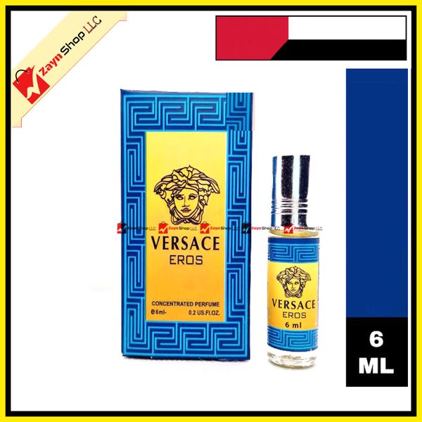 Versace Erose by Al Farhan Concentrated Perfume Oil Roll On For Men Long Lasting Attar Non-alcoholic Fragrance - 6ml