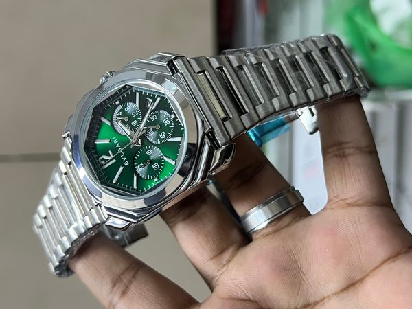 BVLGARI CHRONO GLOSSY GREEN DIAL