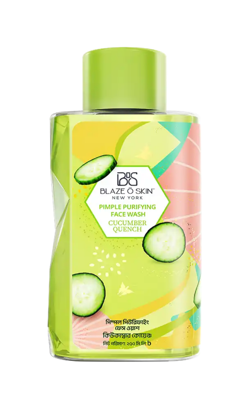 Blaze O' Skin Pimple Purifying Face Wash Cucumber Quench 250ml - Image 1