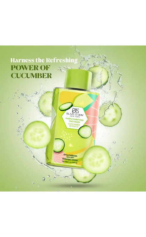 Blaze O' Skin Pimple Purifying Face Wash Cucumber Quench 250ml - Image 2