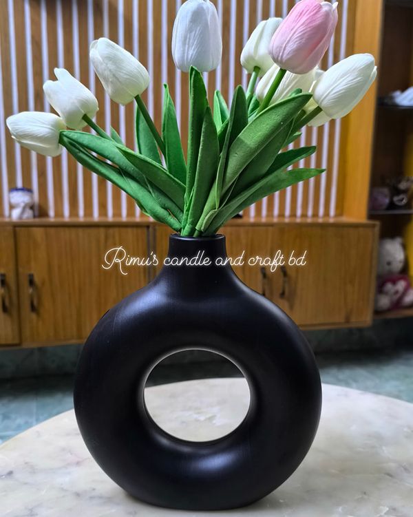 donut flower vase plastic 9 inch ( without flower) - Image 2