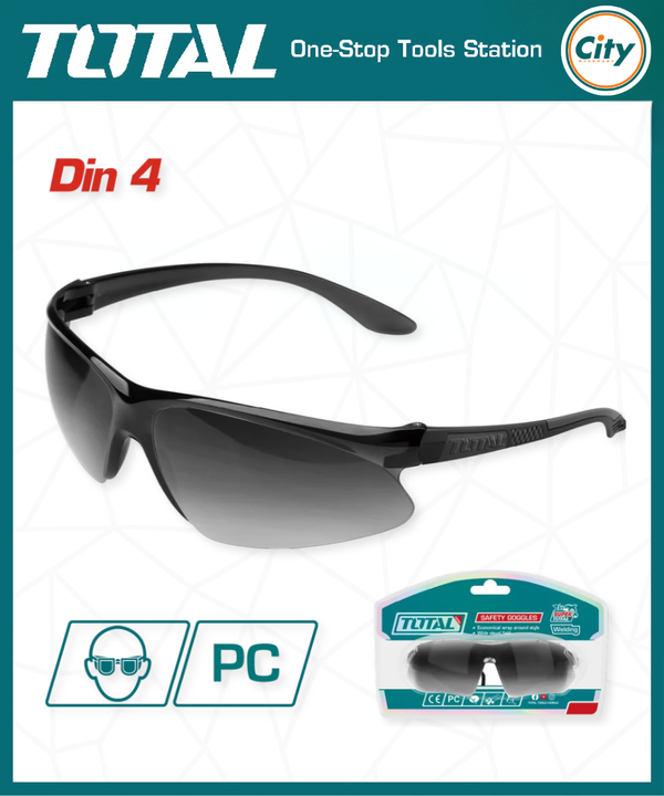 সেফটি গগলস কালো লাইটওয়েট এন্ড আরামদায়ক Total Tools TSP305