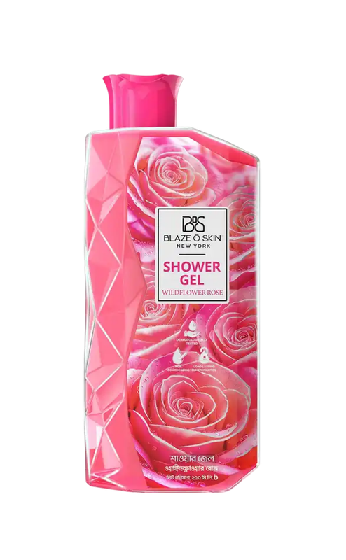 Blaze O' Skin Shower Gel: Wildflower Rose 250m - Image 1