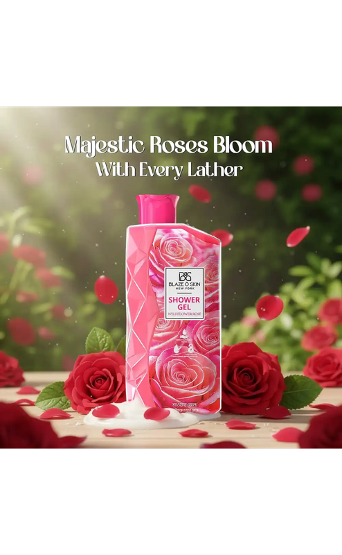 Blaze O' Skin Shower Gel: Wildflower Rose 250m - Image 3