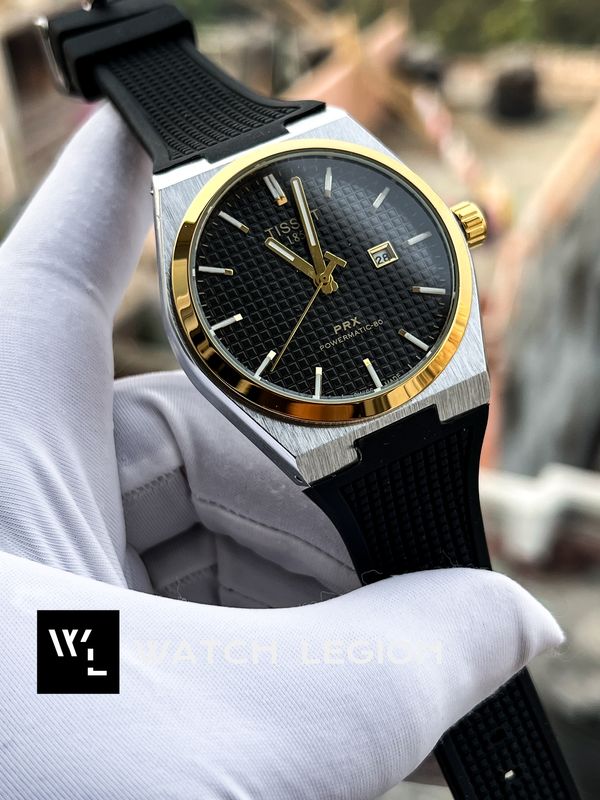 PRX FIBER BELT WAFFLE DIAL GOLD BEZEL