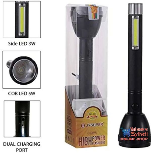Jy Super JY-2080, High Quality Rechargeable LED Torch Light Big Size