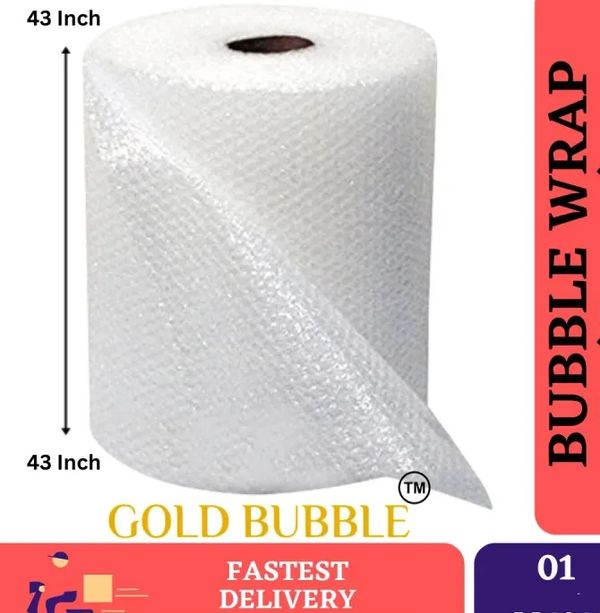 Bubble Wrap | Packaging Material | Single Side Bubble 3mm Bubble Size | Width 43 Inch Premium Quality >1<Meter Price