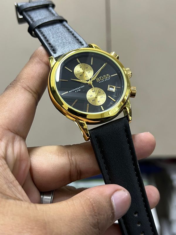 BOSS BELT TWO CHRONO BLACK BELT GOLDEN CASE