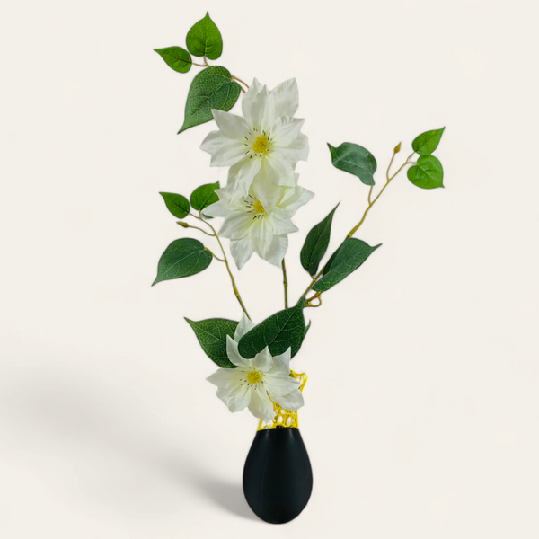 Artificial Clematis Flower With Vase