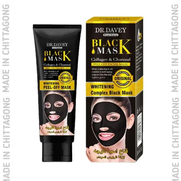 DR Davey Collagen & Charcoal Whitening Peel Off Black Mask