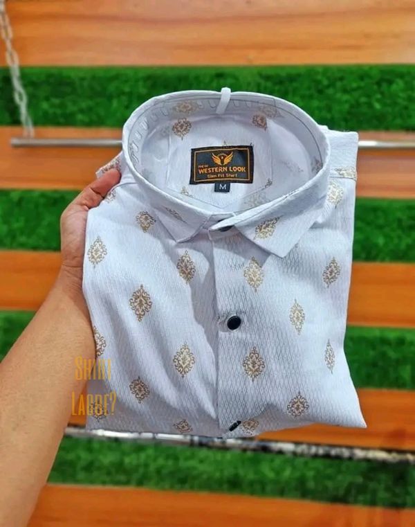 Exclusive white print shirt