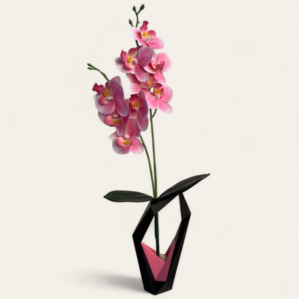 Phalaenopsis Orchid Artificial Flower with Vase