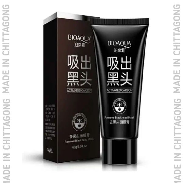 Bioaqua Blackhead Remover Cleaner Purifying Deep Cleansing Acne Black Mud Face Mask Peel-off 60g
