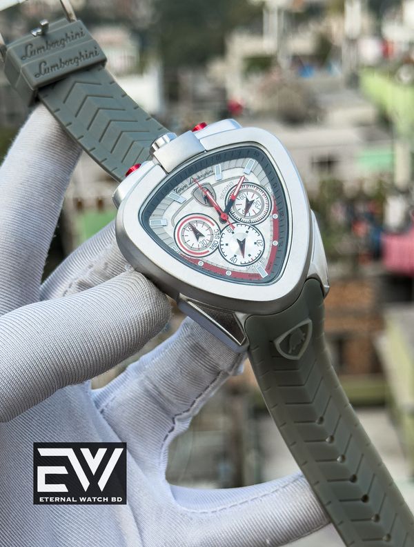 LAMBORGHINI GRAY BELT RED DIAL