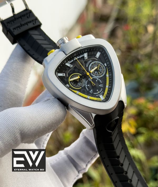 LAMBORGHINI BLACK BELT YELLOW DIAL