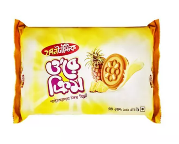 Funtastic O're Pineapple Cream Biscuit 131 gm