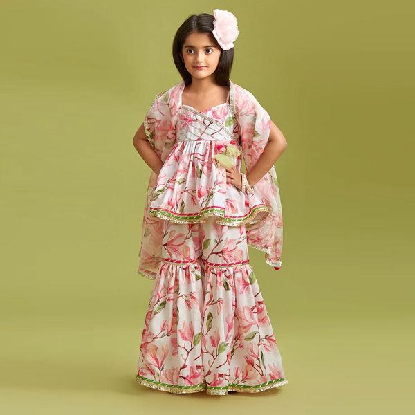 Trendy baby tops with sharara