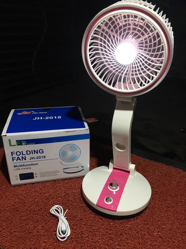 Rechargeable Folding Fan with LED Light LR-2018