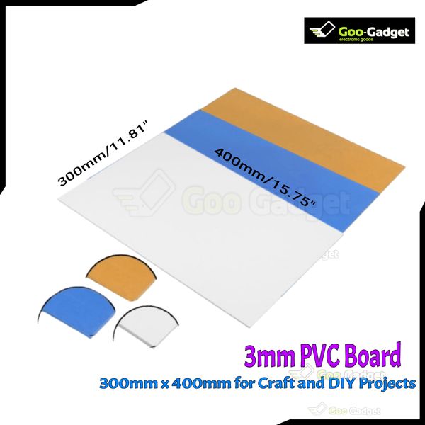 3mm PVC Board (Set of 3) | White/Blue/Yellow | 300mm x 400mm / 11.81" x 15.75" for Craft and DIY Projects