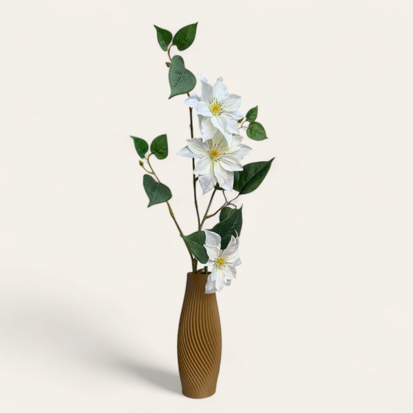 Premium Artificial Clematis Flower & Vase